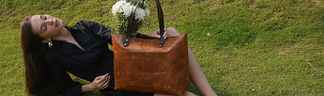 NAPPA LEATHER TOTE BAG - LIMITED EDITION - Brown