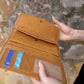 Women's Trifold Wallet in Coffee