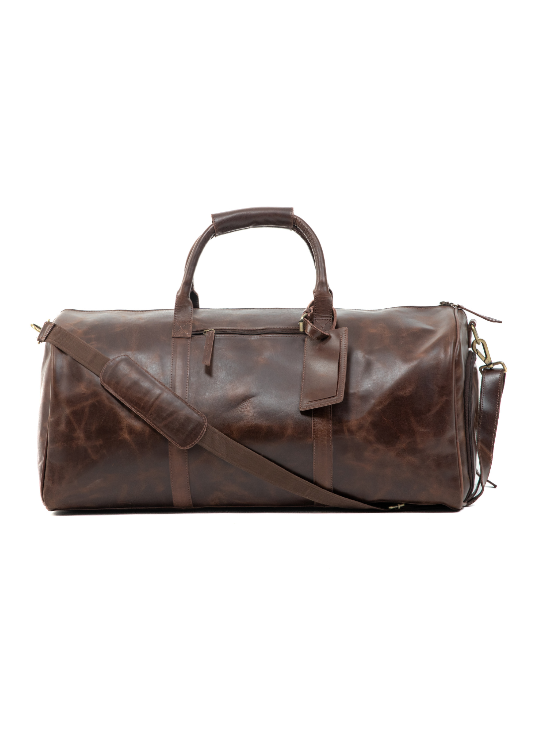 Leather Duffel Bag in Vintage Brown
