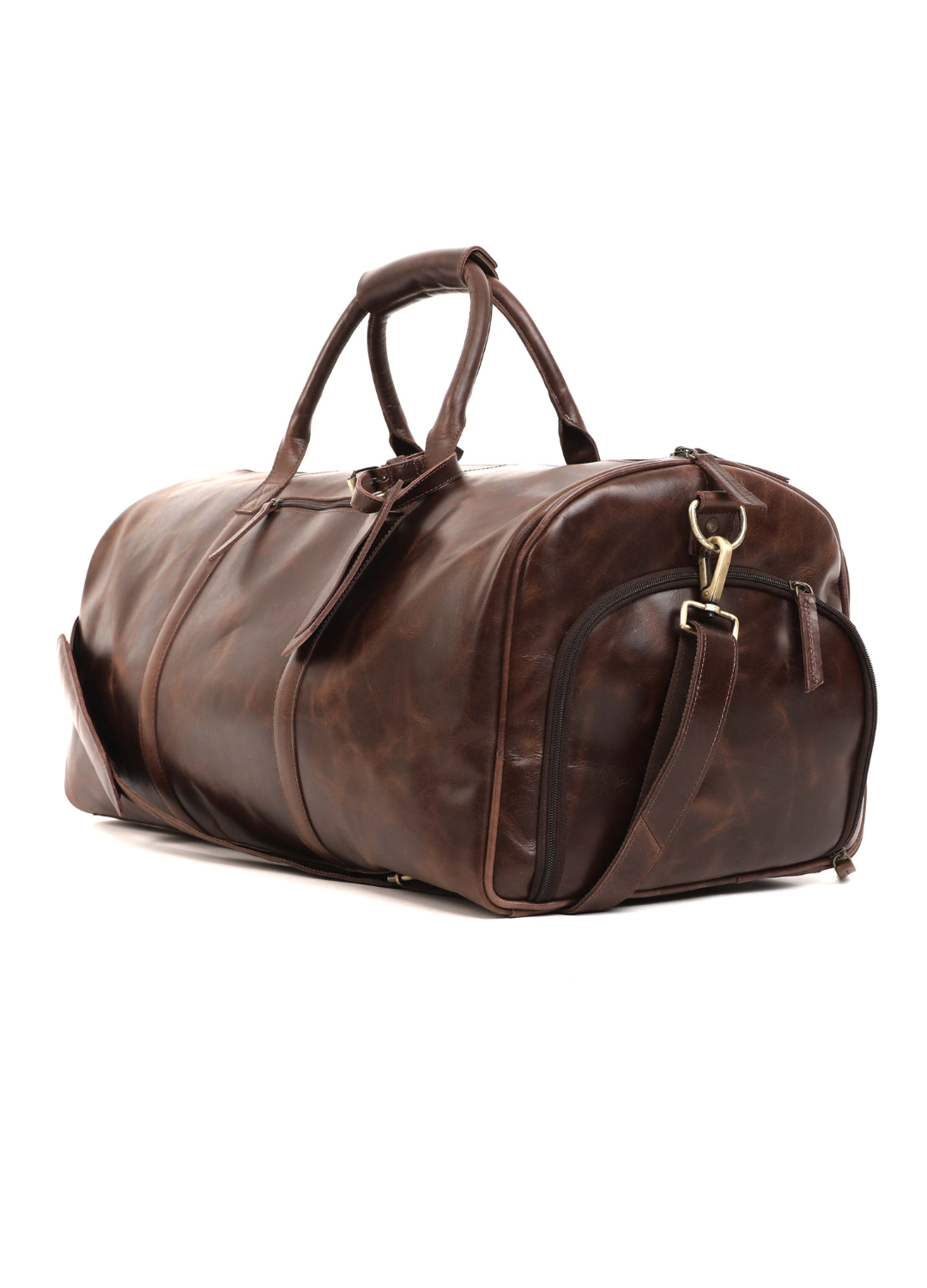 Leather Duffel Bag in Vintage Brown