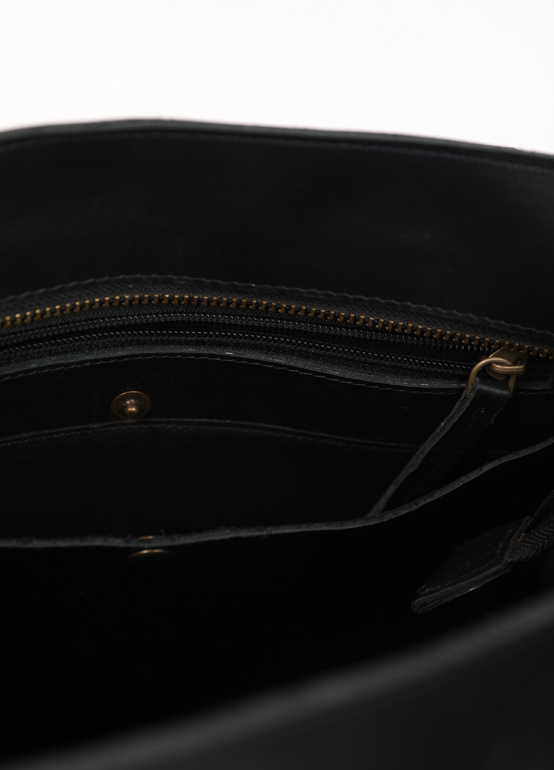 Leather Crossbody Tote in Charcoal