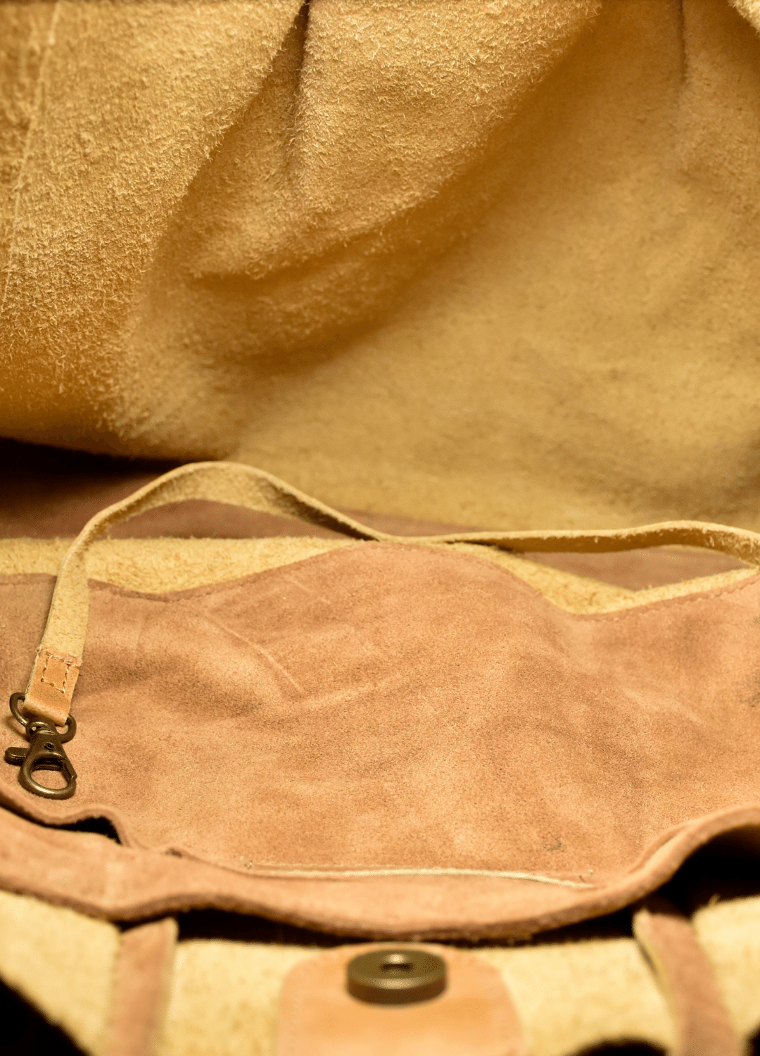 Large Leather Tote in Nude